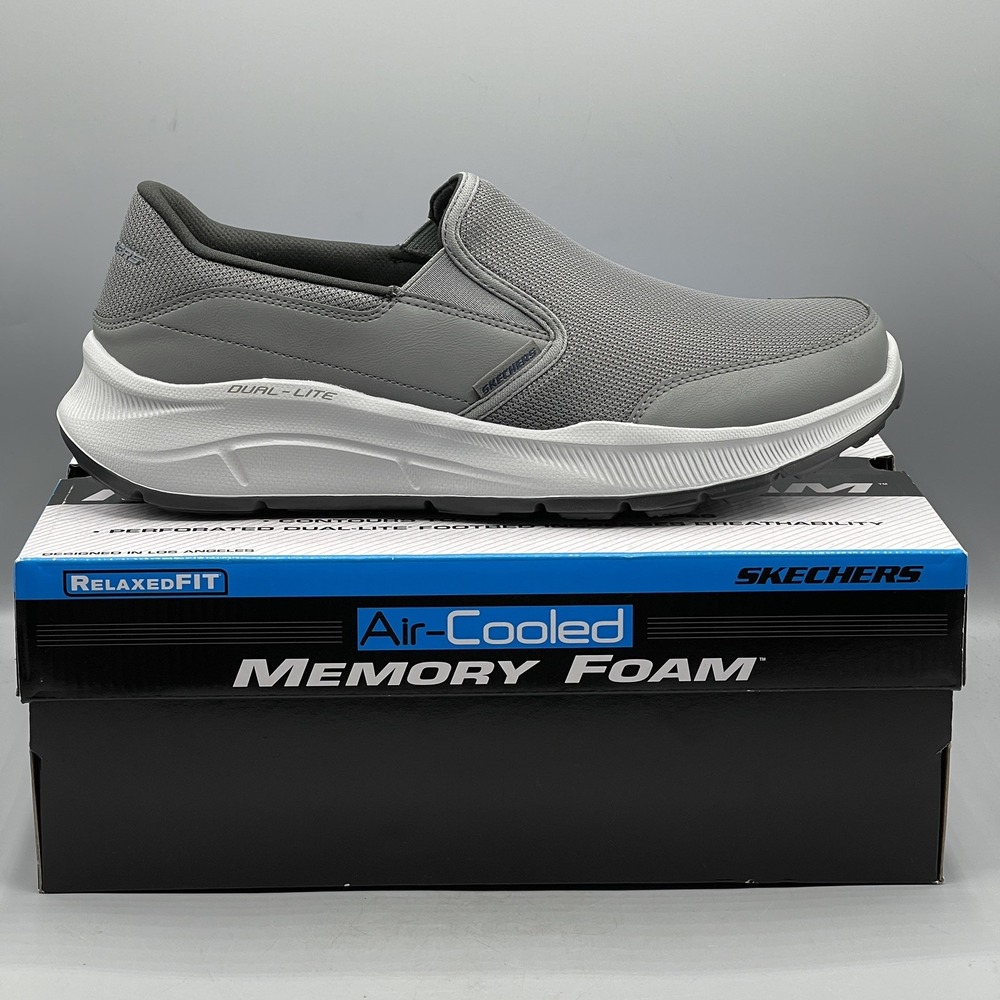 Skechers Men's 12 Relaxed Fit Shoes Gray Slip-On Equalizer 5.0 232515
